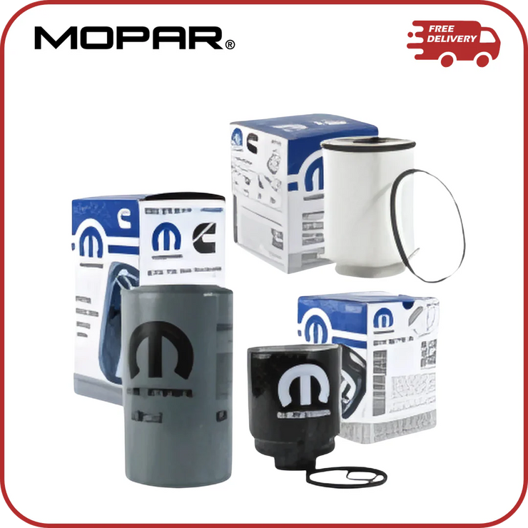 Mopar Dodge RAM 2500-5500 6.7L Cummins Oil Fuel Filter Kit 2013-2018 OEM 5083285AA, 68197867AB, and 68157291AA (MO-285, MO-867, MO-291)