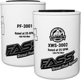 Fuel Filter & Water Seprator Pack of 2 | XWS-3002 | PF-3001 FASS Fuel Systems Fleet Filter Pack