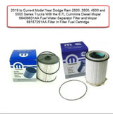 Mopar fuel filters # 68157291AA | 68436631AA for 2019-2024 Dodge Ram 2500-5500, (MO-291, MO-631)(2 set pack of 4)