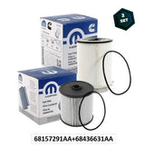 Mopar fuel filters # 68157291AA | 68436631AA for 2019-2024 Dodge Ram 2500-5500, (MO-291, MO-631)(2 set pack of 4)